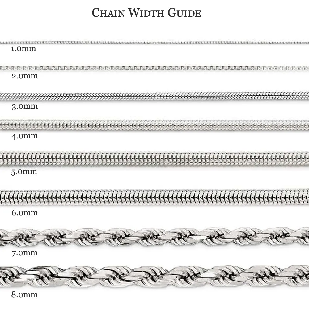 0.8mm 14k Rose Gold Solid Baby Wheat Chain Necklace