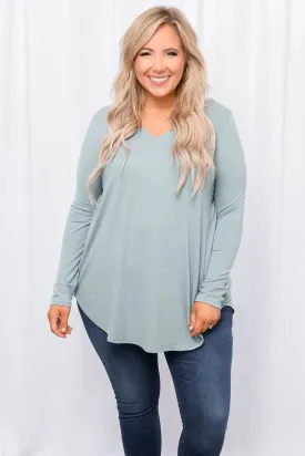 All Things Nice Top, Blue Gray