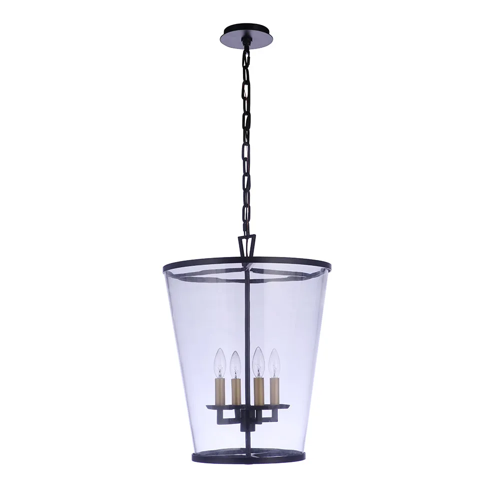 Aurelia Four Light Chandelier - Black/Gold