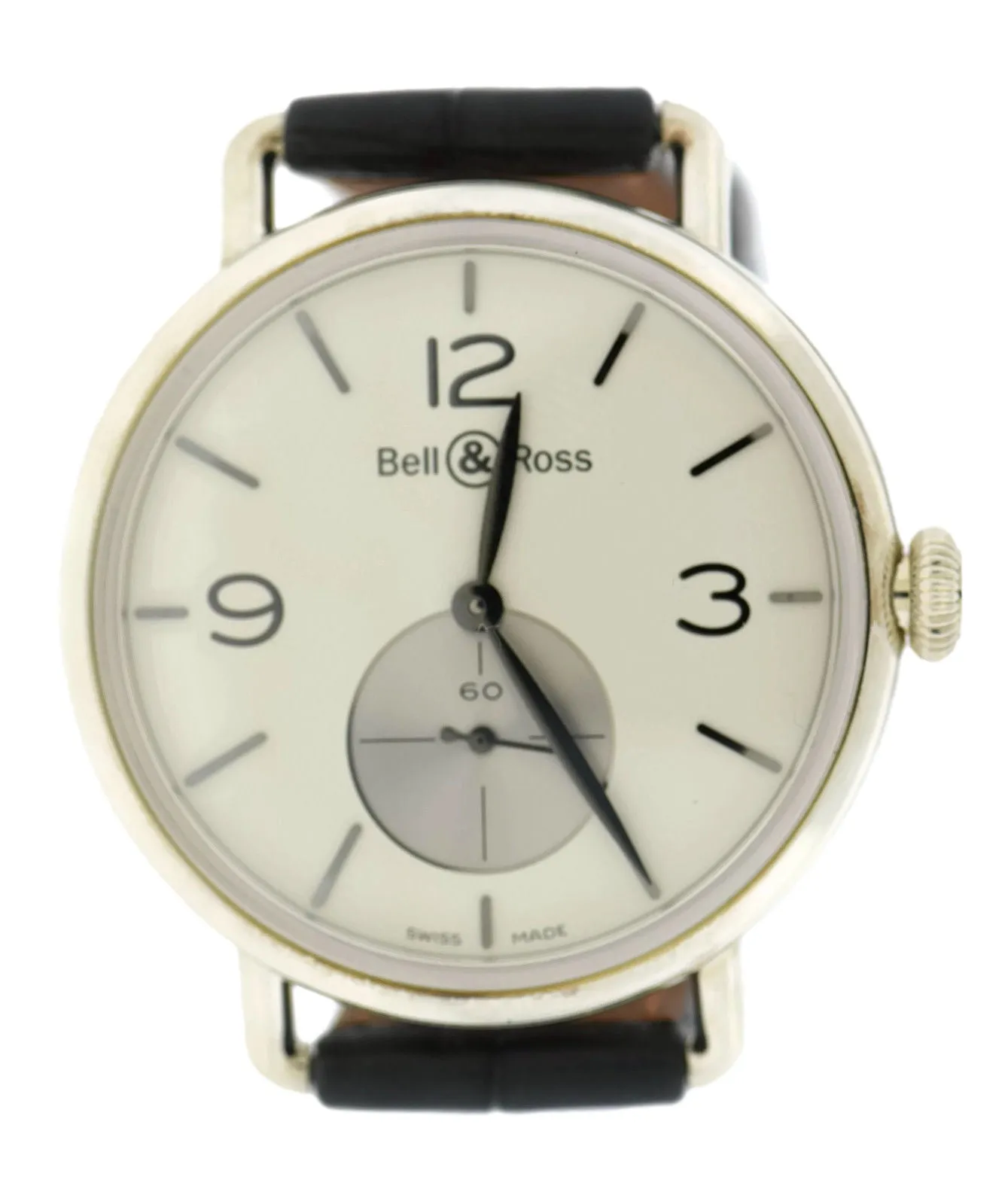 Bell & Ross Vintage WW1 Argentium Silver BRWW1-ME-AG-OP/SCR