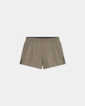 Womens Bree Active Performance Shorts in Stone Gray