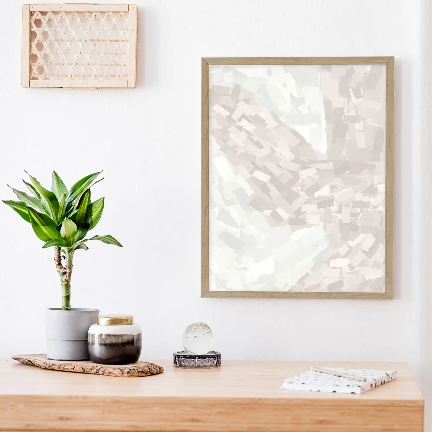 Brushed Neutral Framed Art