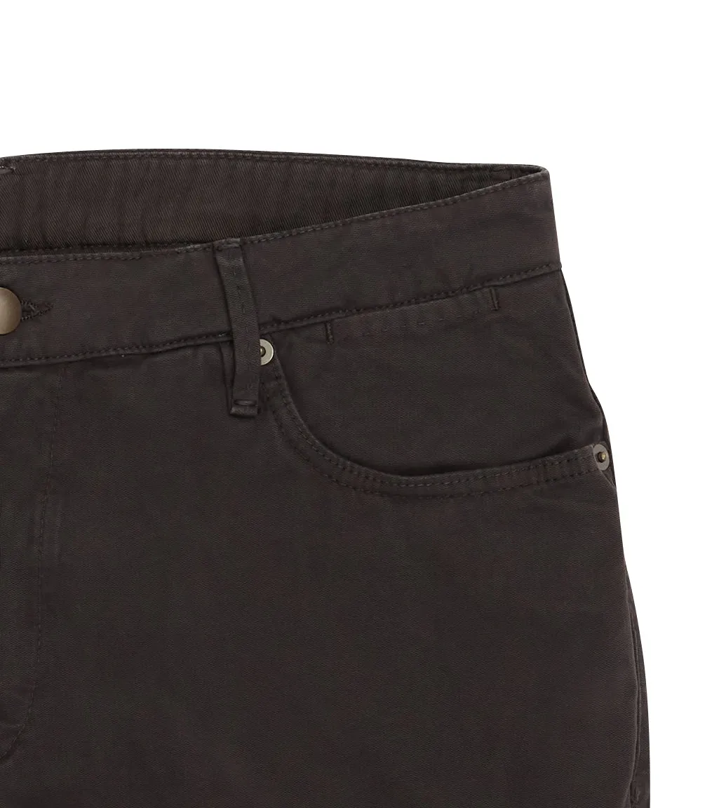 Dark Brown Broken Twill Five Pocket Pant