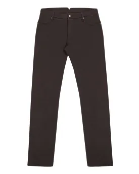 Dark Brown Broken Twill Five Pocket Pant