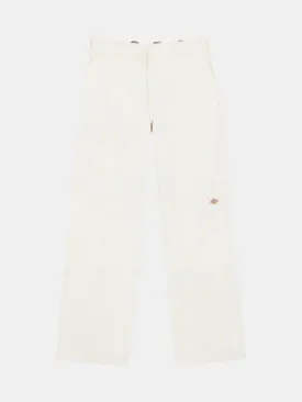 Double Knee Pants White Gray