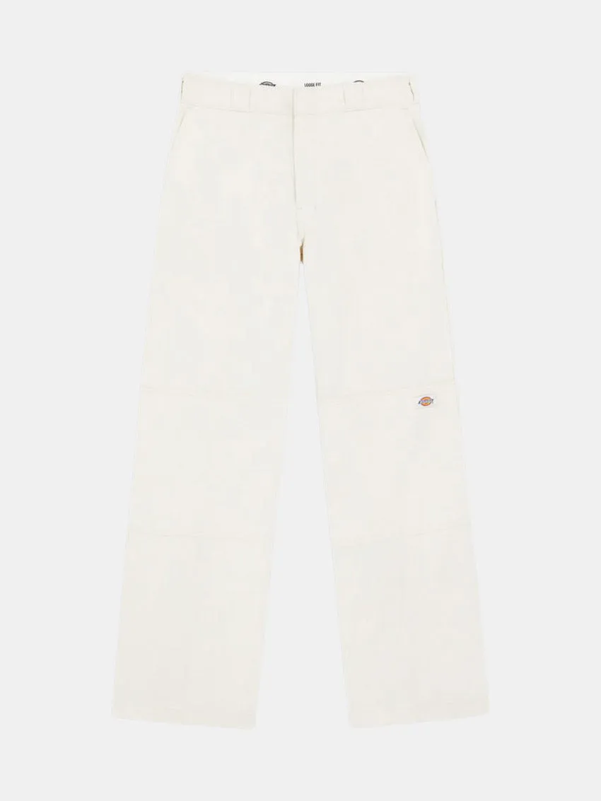 Double Knee Pants White Gray