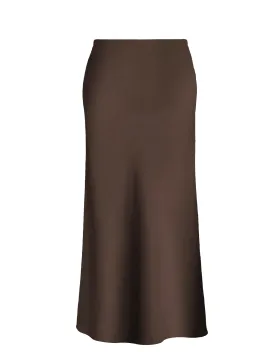 Eudora Maxi Bias Skirt- Washed Brown