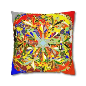 Handmade Mandala Design Pillowcase - Christmas Mandala Art