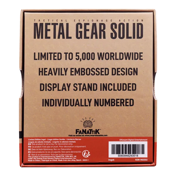 Metal Gear Solid FOXHOUND Insignia Limited Edition Ingot