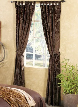 "Gold Rush" Western Damask Drapes