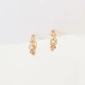 Rose Gold Wild Rose Earrings