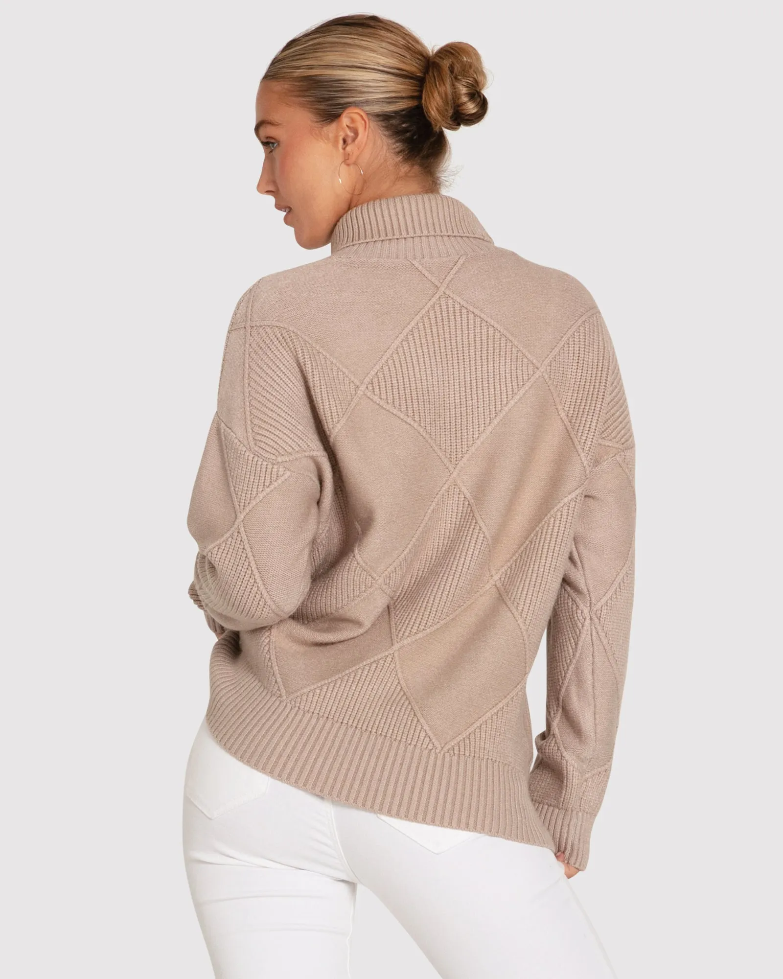 The Academy Turtleneck Jumper - Oat