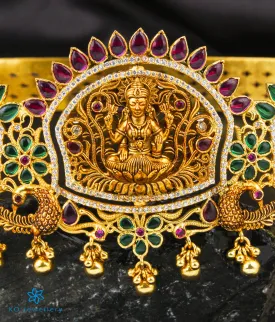 The Alankara Lakshmi Reversible Silver Peacock Oddiyanam (Waist belt)