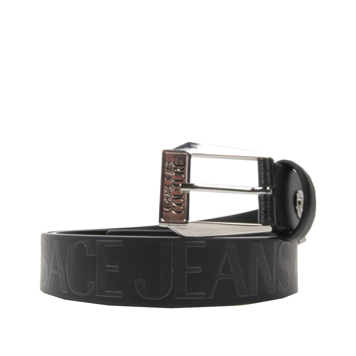 Versace Jeans Couture Embossed Logo Buckle Belt